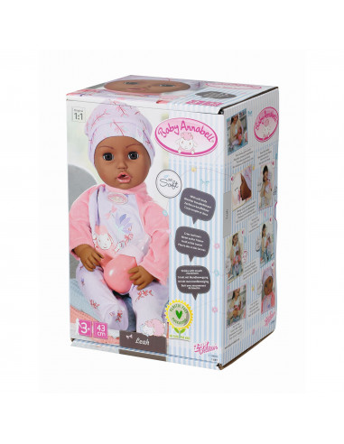Baby Annabell - Papusica Neagra Leah 43 Cm,ZF705919