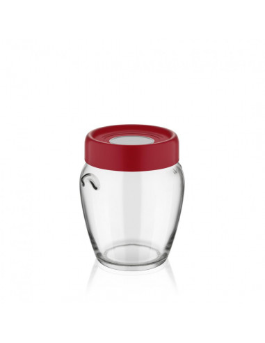 BORCAN DEPOZITARE STICLA CU CAPAC, 580 ML ROSU, ART OF DINING