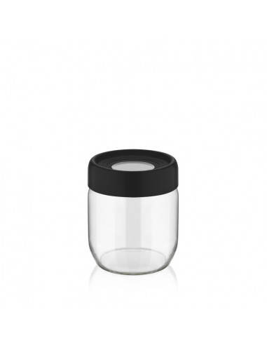 BORCAN DEPOZITARE STICLA CU CAPAC, 425 ML NEGRU, ART OF DINNING