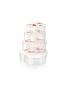 SET 4 CASEROLE CU CAPAC, PLASTIC, PUCCA, ART OF DINNING BY