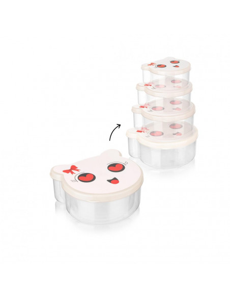 SET 4 CASEROLE CU CAPAC, PLASTIC, PUCCA, ART OF DINNING BY