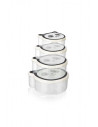 SET 4 CASEROLE CU CAPAC, PLASTIC, BEAR, ART OF DINING BY