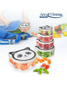 SET 4 CASEROLE CU CAPAC, PLASTIC, BEAR, ART OF DINING BY