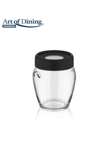 "BORCAN DEPOZITARE STICLA CU CAPAC, 580 ML. Dia: 10 cm.