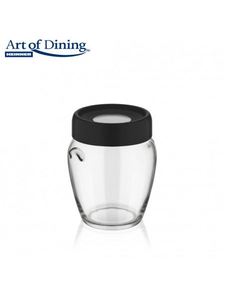 "BORCAN DEPOZITARE STICLA CU CAPAC, 580 ML. Dia: 10 cm.