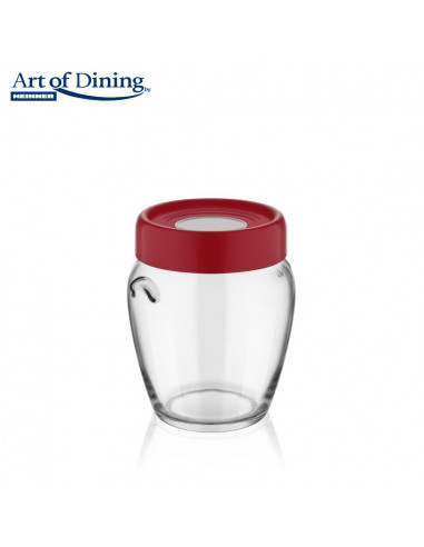 "BORCAN DEPOZITARE STICLA CU CAPAC, 580 ML. Dia: 10 cm.