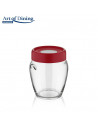 "BORCAN DEPOZITARE STICLA CU CAPAC, 580 ML. Dia: 10 cm.