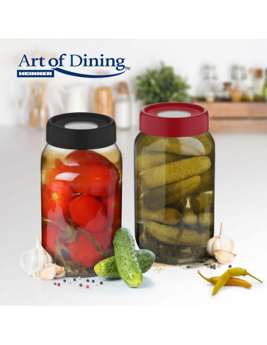 BORCAN DEPOZITARE STICLA CU CAPAC, 1 L, ART OF DINNING BY