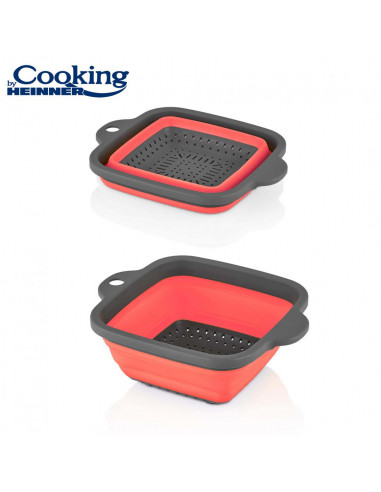 STRECURATOARE PLIABILA PATRATA CU DOUA MANERE 21 CM, COOKING BY