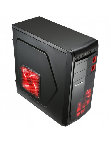 Carcasa Segotep Racing neagra, SPCC Steel ATX Mid Tower, fara