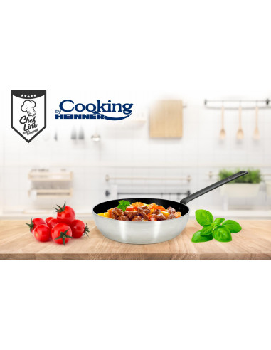 "PROFESSIONAL WOK PAN 28x8 CM. Material: pressed aluminum +