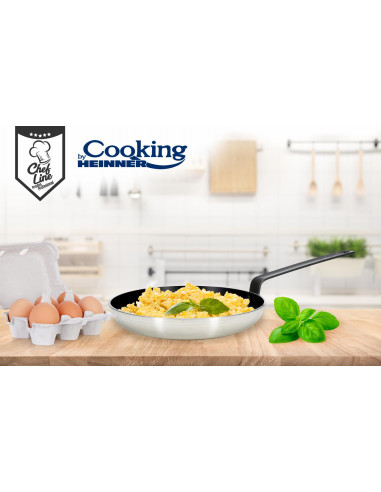 "PROFESSIONAL FRYING PAN 28x5.5 CM. Material: pressed aluminum