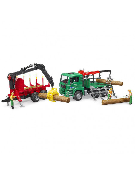 Bruder - Remorca Forestiera Cu Macara De Incarcare Si 4