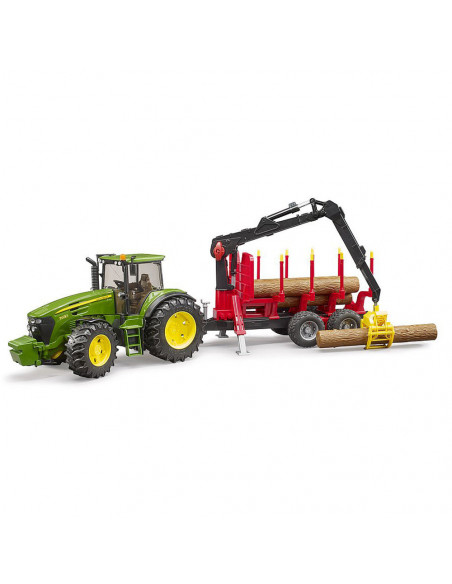 Bruder - Tractor John Deere 7930 Cu Remorca Forestiera Si 4
