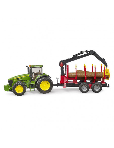 Bruder - Tractor John Deere 7930 Cu Remorca Forestiera Si 4