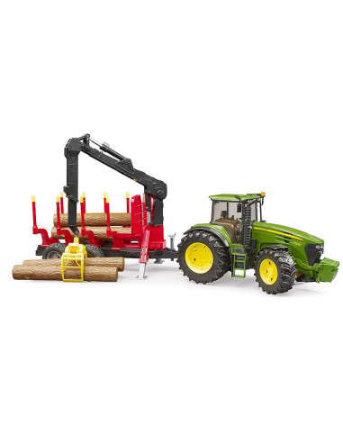 Bruder - Tractor John Deere 7930 Cu Remorca Forestiera Si 4