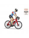 Bruder - Figurina Ciclist Cu Bicicleta De Curse,BR63110