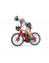Bruder - Figurina Ciclist Cu Bicicleta De Curse,BR63110