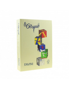 Carton Color 100 Favini, A4, 160 g/mp, Galben Deschis,A742304