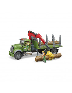 Bruder - Camion Lemne Mack Granite Cu Macara De Incarcare 2