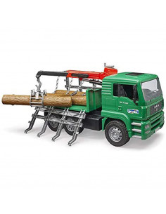 Bruder - Camion Lemne Man Tga Cu Macara De Incarcare Si 3 2