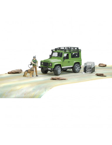 Bruder - Masina De Teren Land Rover Defender Cu Padurar Si