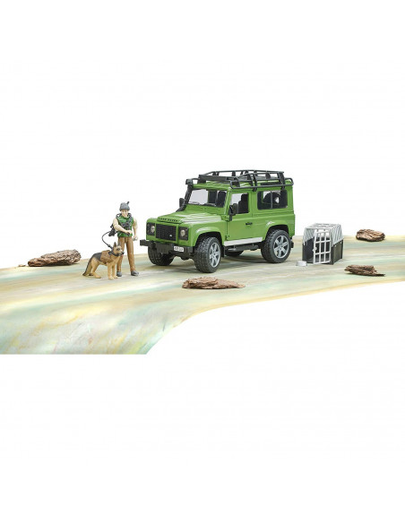Bruder - Masina De Teren Land Rover Defender Cu Padurar Si