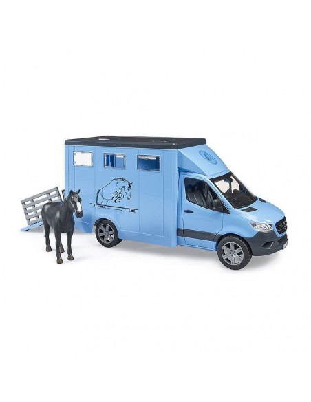Bruder - Transportor De Animale Mercedes Benz Cu Un Cal,BR02674