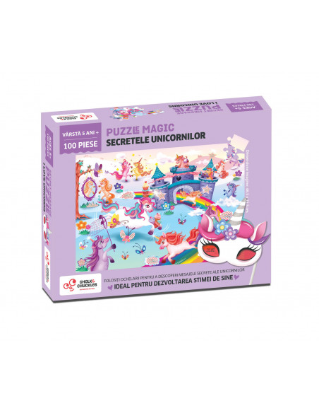 Puzzle magic - Secretele unicornilor (100 piese),CCPPL088