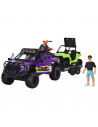 Set Dickie Toys Country Trail 2 masinute, motocicleta, figurina
