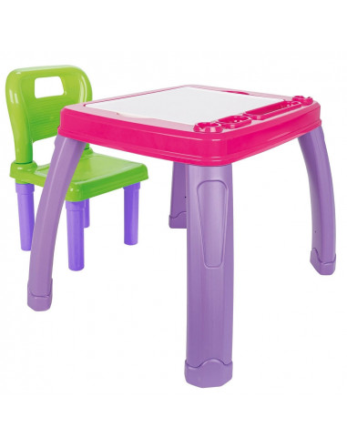 Set Masuta cu scaun pentru copii Pilsan Study Table pink