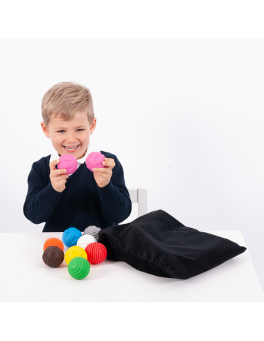 Set de 18 mingi senzoriale texturate,CD72447