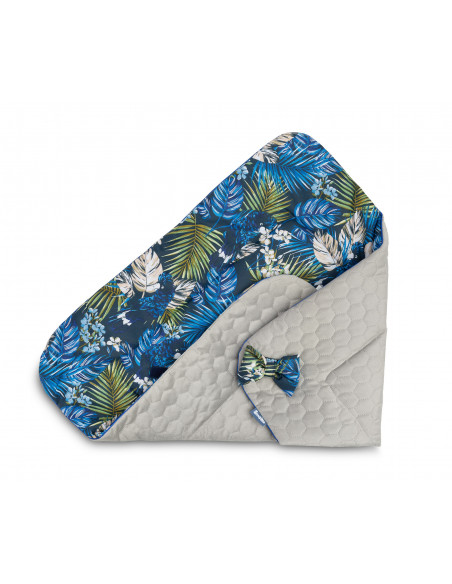 Paturica nou-nascut Sensillo Velvet Wrap Albastra Papagali