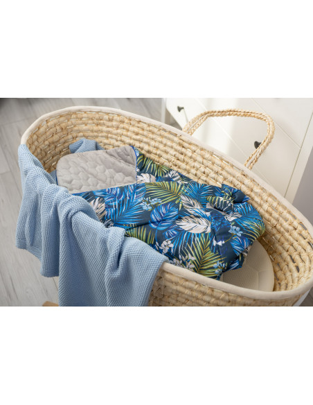 Paturica nou-nascut Sensillo Velvet Wrap Albastra Papagali