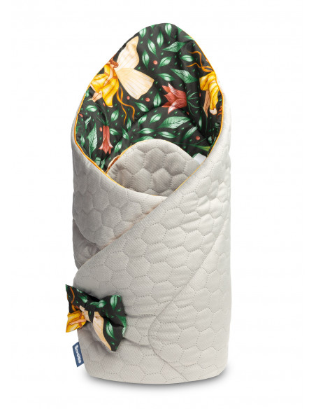 Paturica nou-nascut Sensillo Velvet Wrap Verde Zane 75x75