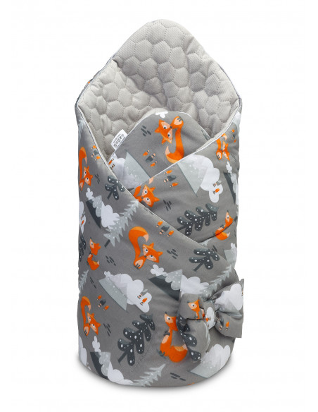 Paturica nou-nascut Sensillo Velvet Wrap Gri Munti 75x75