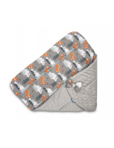 Paturica nou-nascut Sensillo Velvet Wrap Gri Munti 75x75 2