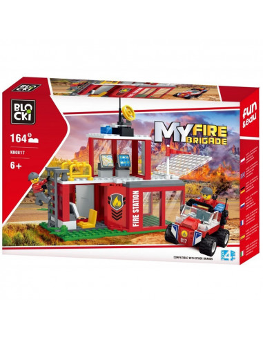 Blocki My Fire Brigade, Statie de pompieri, 164 piese,ROB-KB0817