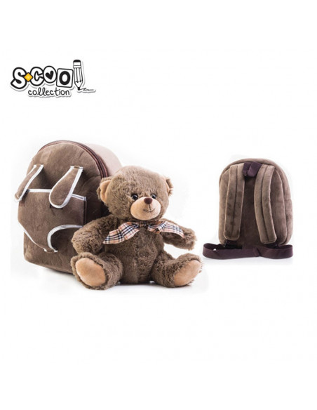 Ghiozdan gradinita BABY ANIMALS, BROWN BEAR, 23x8x28 cm -
