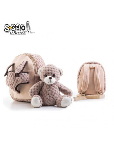 Ghiozdan gradinita BABY ANIMALS, BROWN BEAR, 23x8x28 cm -