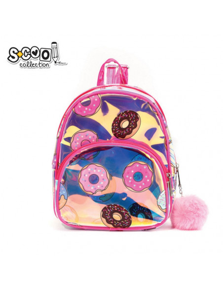 Ghiozdan gradinita transparent DONUTS, 20x24x8 cm -