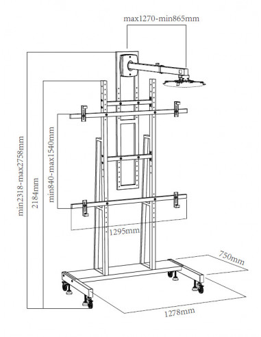 Stand mobil pentru solutii interactive Blackmount