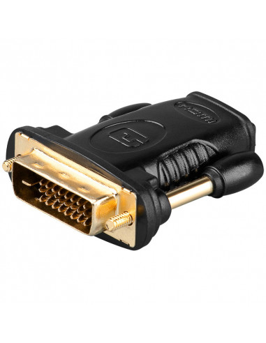Adaptor DVI-D tata - HDMI mama, gold, Goobay,68931