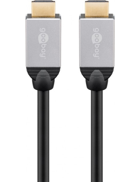 Cablu HDMI 2.0, mufe metalice, 3m, 4K@60Hz, Goobay,75844