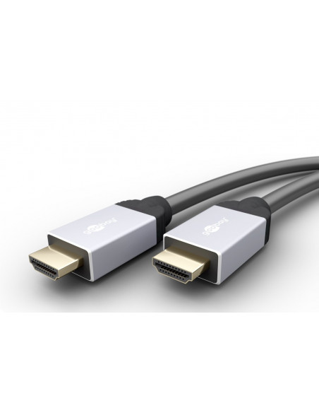 Cablu HDMI 2.0, mufe metalice, 1m, 4K@60Hz, Goobay,75053
