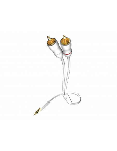 Cablu de legatura jack 3.5" la 2xRCA Inakustik Star, 0.5m, Gold