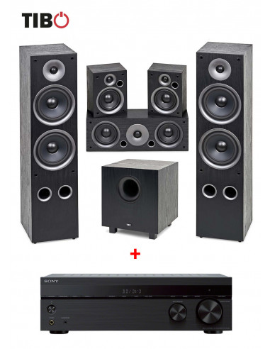 Sistem Home Cinema 5.1 cu boxe TIBO Harmony 5 si Receiver Sony