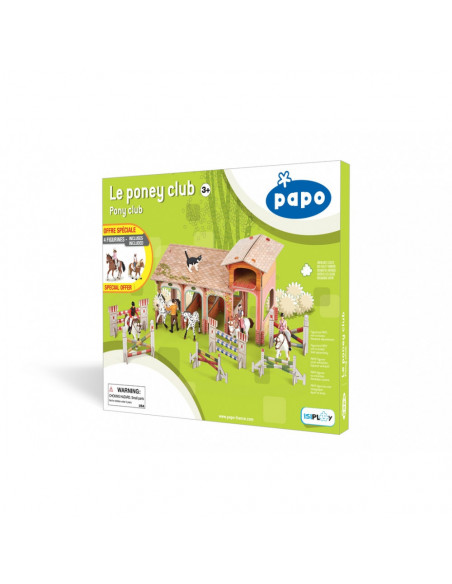 Papo Figurina Set Poney Club-boxa Carton+4 Figurine,Papo80310