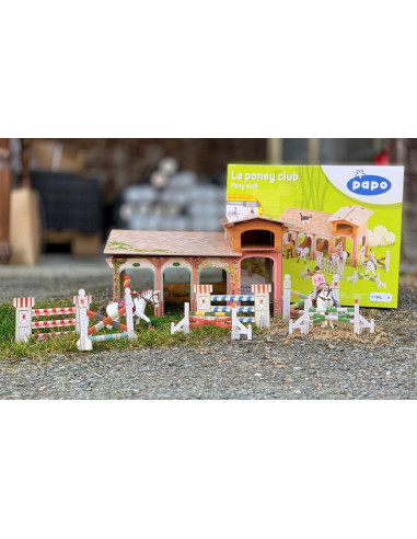 Papo Figurina Set Poney Club-boxa Carton+4 Figurine,Papo80310