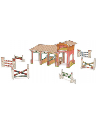 Papo Figurina Set Poney Club-boxa Carton+4 Figurine,Papo80310